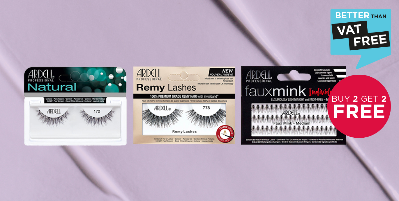 Buy 2 Get 2 Free across Ardell Strip & Individual Lashes