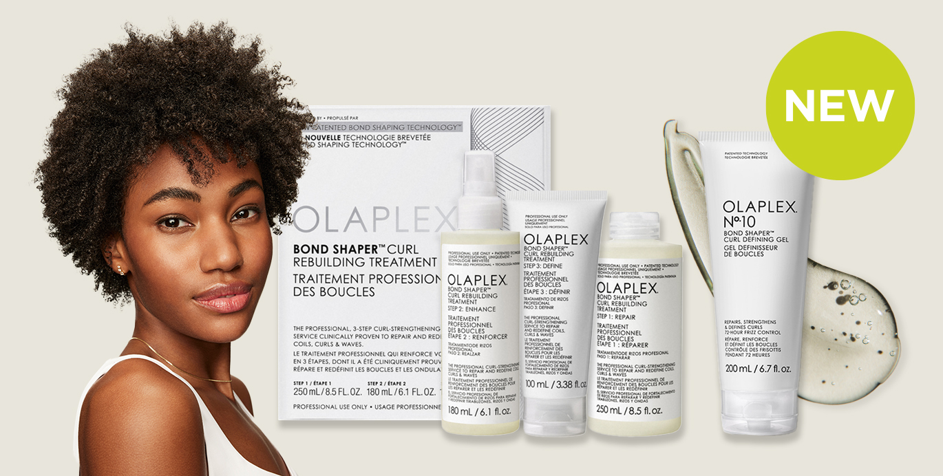 Declare your curl confidence with new Olaplex Curl Treatment and Curl Gel.